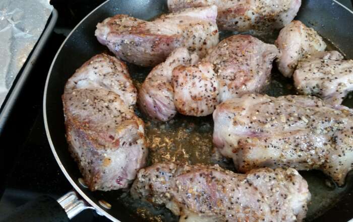 Pork Loin with Garlic & Wine Cream Sauce Recipe pork love eat travel