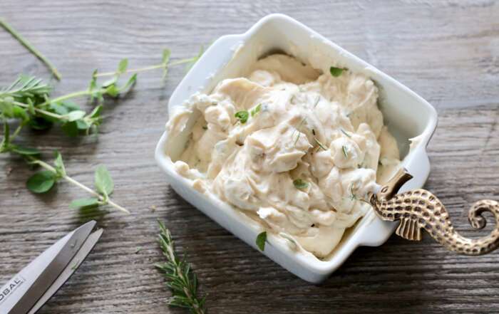 Greek Feta, Mushroom, & Spinach Mashed Cauliflower Recipe feta-mushroom-spinach-mashed-cauliflower