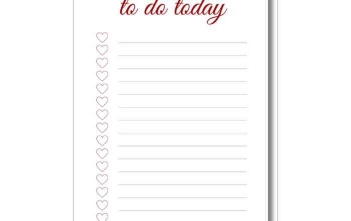 To Do Today - printable To Do Today hearts