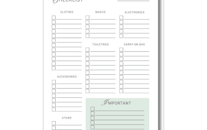 Travel Packing Checklist Simple - printable Travel Packing Checklist simple