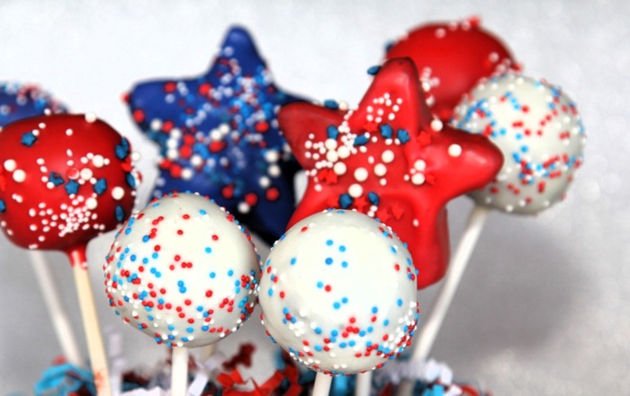 patriotic cake pops