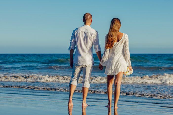 matchmaking couple on beach