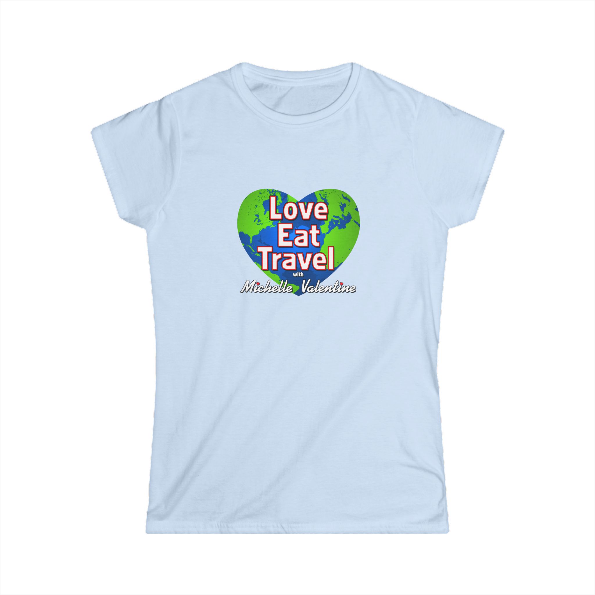 Love Eat Travel T-shirt (dark blue) - Image 7