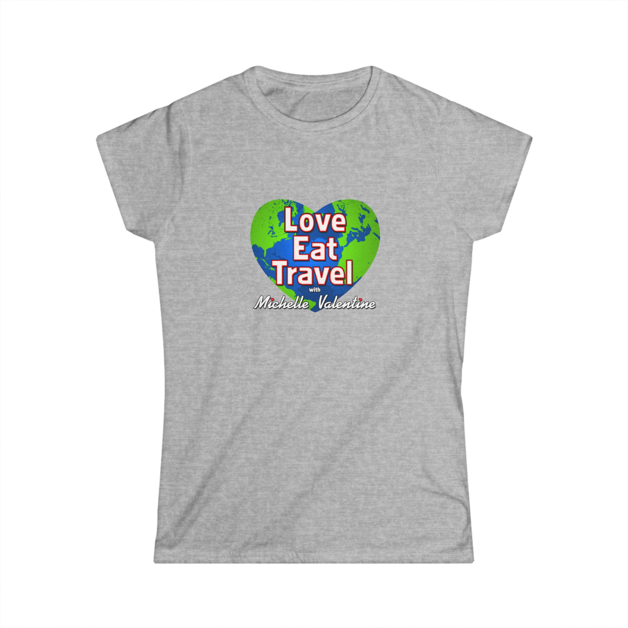Love Eat Travel T-shirt (dark blue) - Image 5