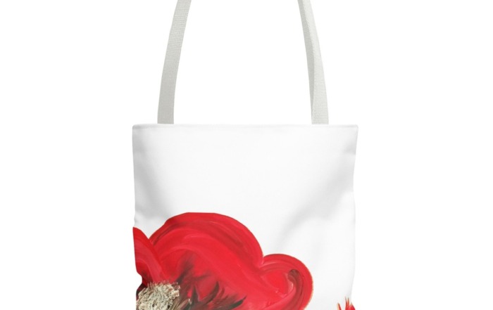 Michelle Valentine "Tears of Poppy" Original Artwork Tote Bag (white) 10136224021291441157_2048.jpeg