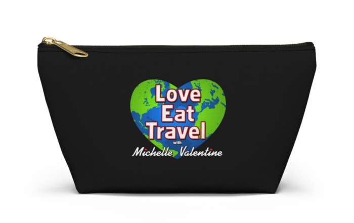 Love Eat Travel with Michelle Valentine Accessories Bag (black) 18327392898675336785_2048.jpeg