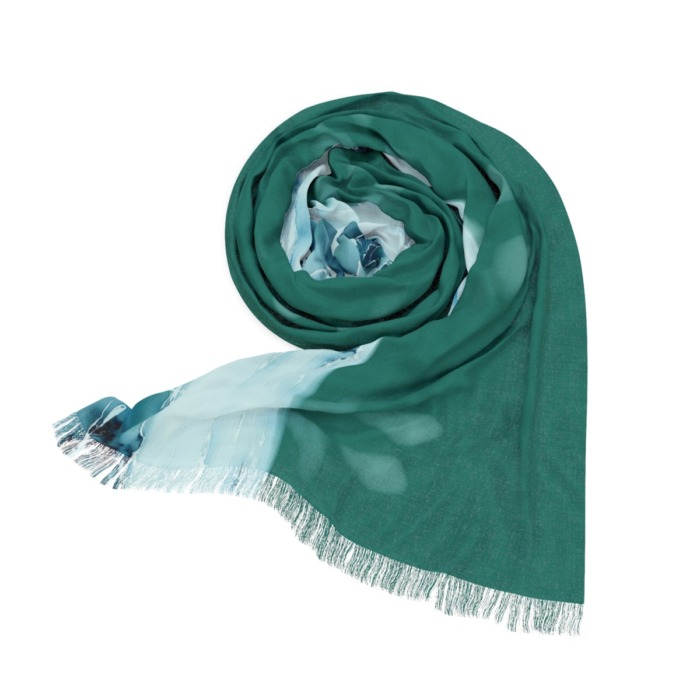 Michelle Valentine "Green Waves" Scarf