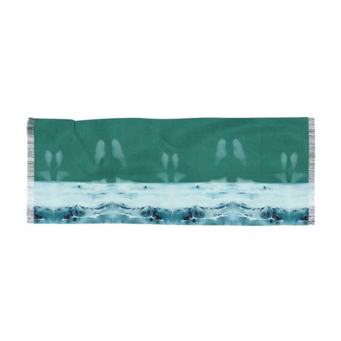 Michelle Valentine "Green Waves" Scarf - Image 2