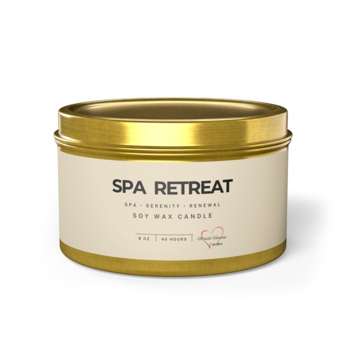 Michelle Valentine – Spa Retreat Tin Candle (8 oz.)