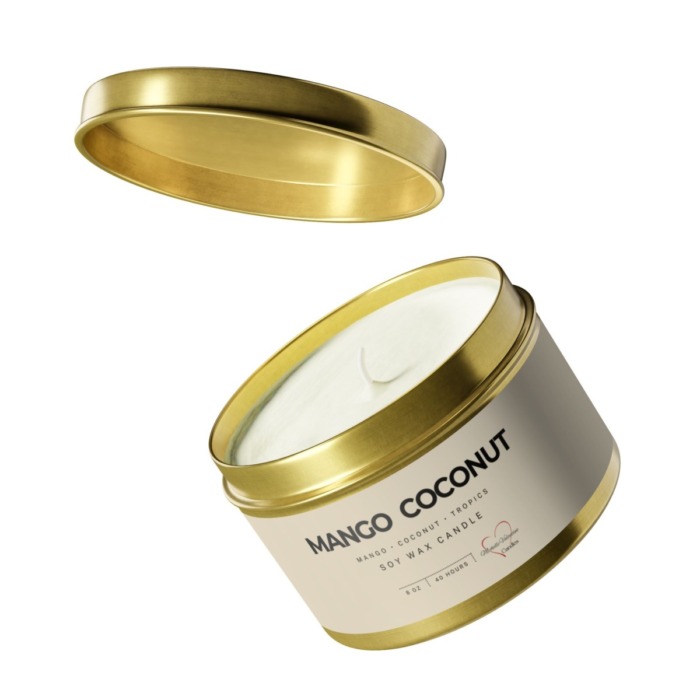 Michelle Valentine – Mango Coconut Tin Candle (8 oz.) - Image 5