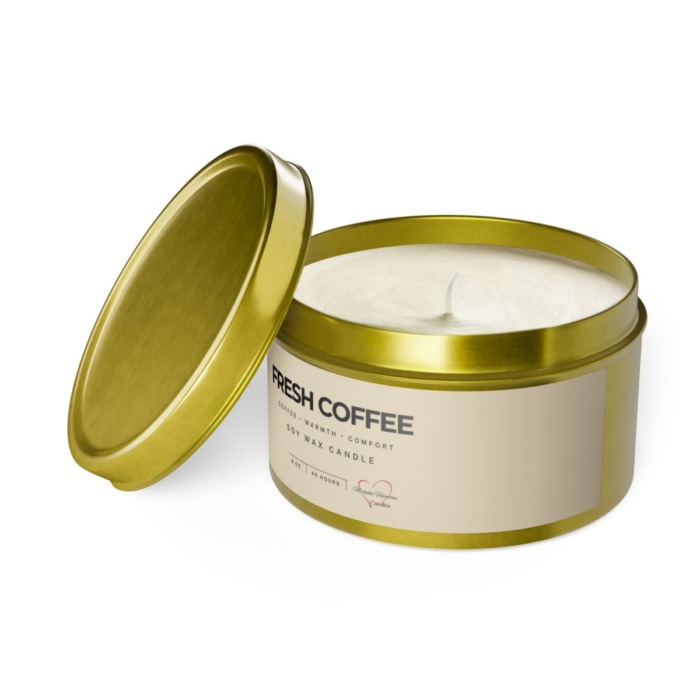 Michelle Valentine – Fresh Coffee Soy Candle (8 oz.) - Image 2