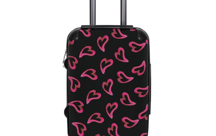 Michelle Valentine "Heart Two" Original Artwork Luggage Collection (black) 14665531201709625179_2048.jpeg