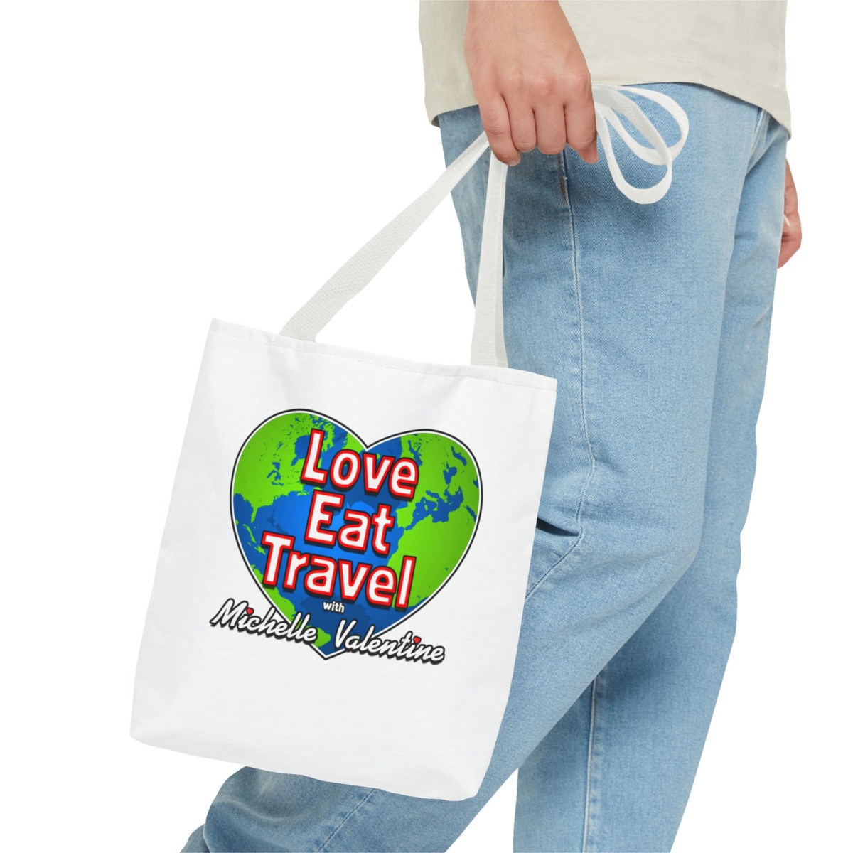 Love Eat Travel with Michelle Valentine Tote Bag - Image 3