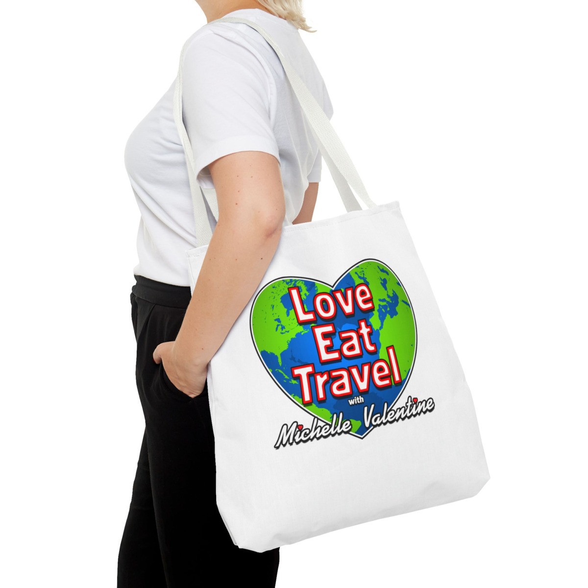 Love Eat Travel with Michelle Valentine Tote Bag - Image 20