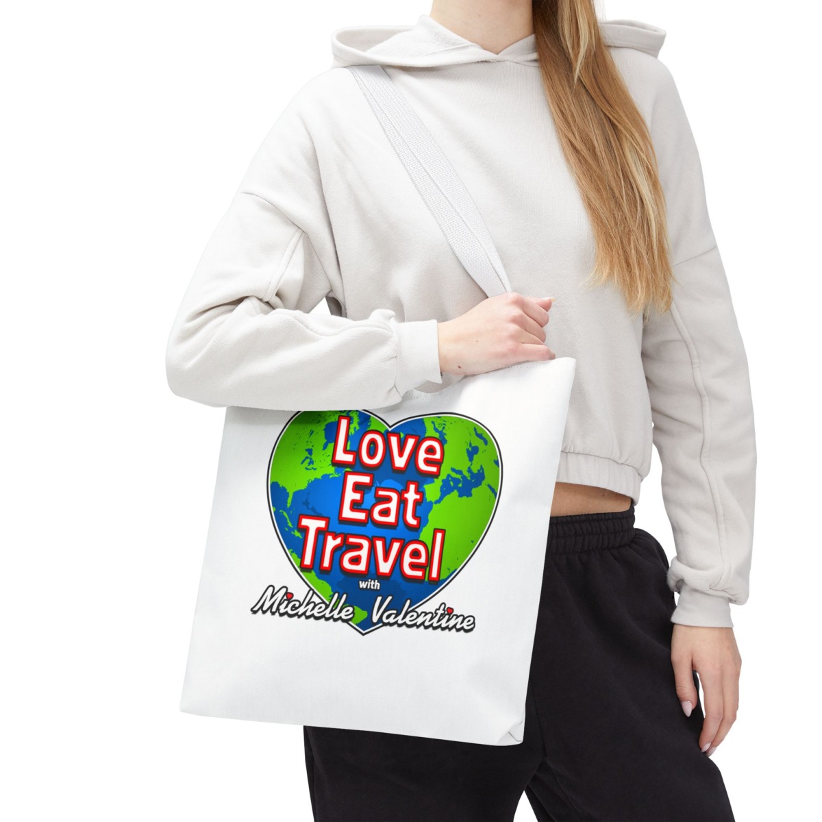 Love Eat Travel with Michelle Valentine Tote Bag - Image 15