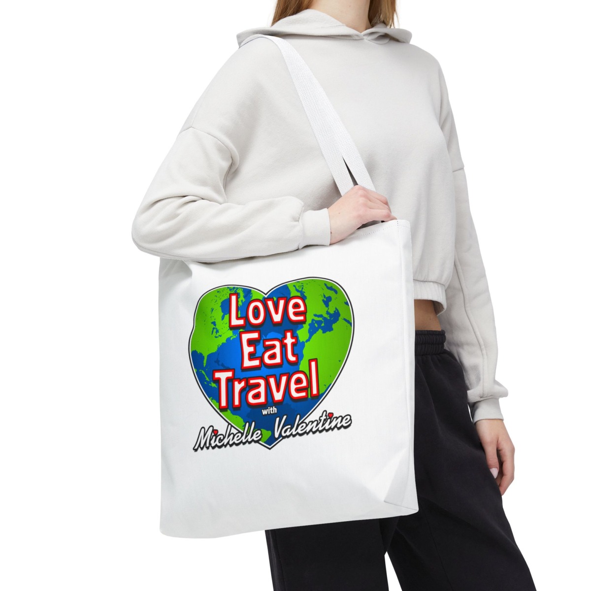 Love Eat Travel with Michelle Valentine Tote Bag - Image 23