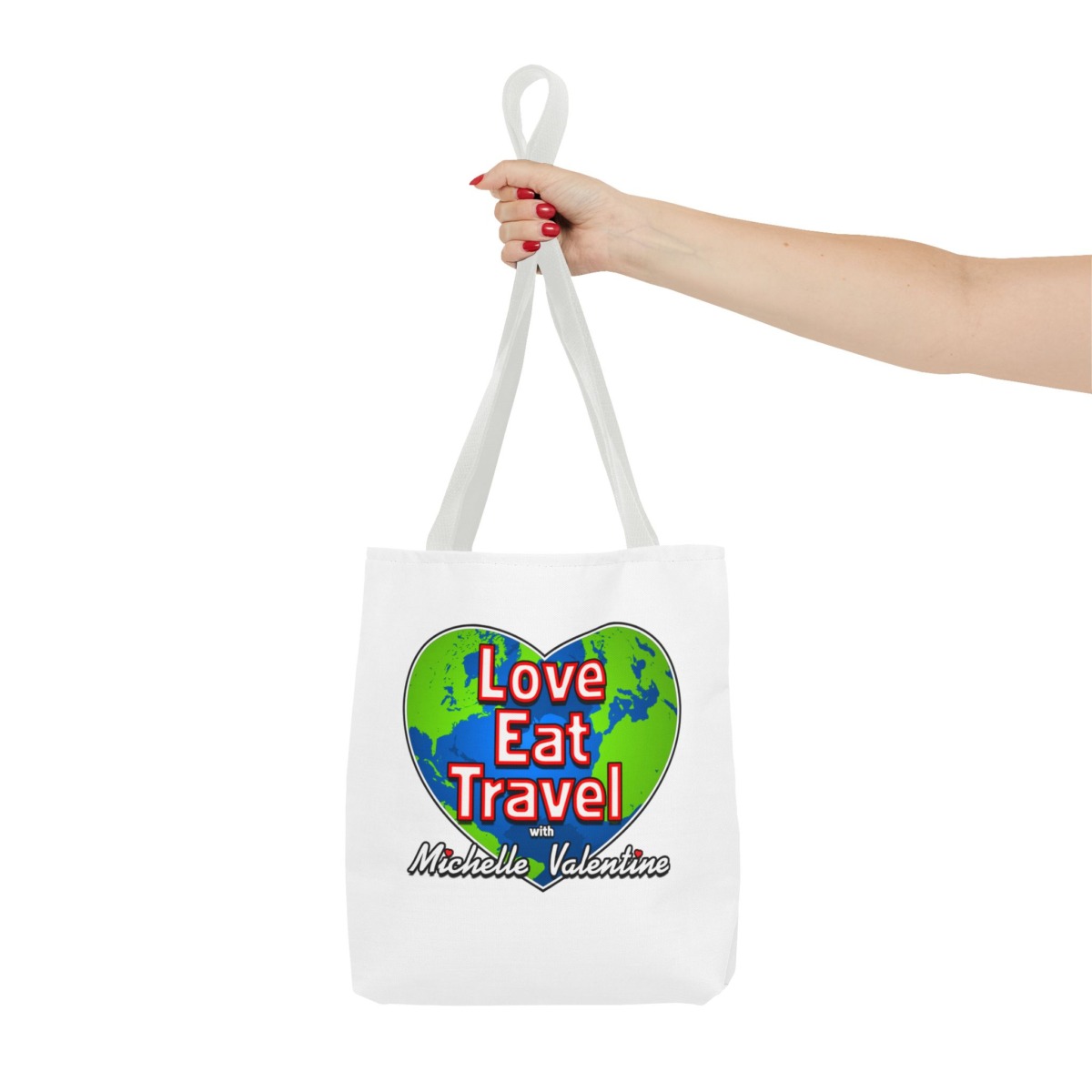 Love Eat Travel with Michelle Valentine Tote Bag - Image 4