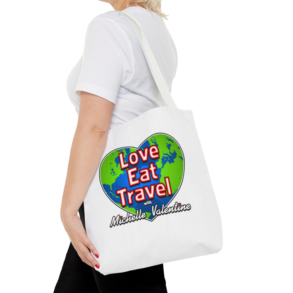 Love Eat Travel with Michelle Valentine Tote Bag - Image 12