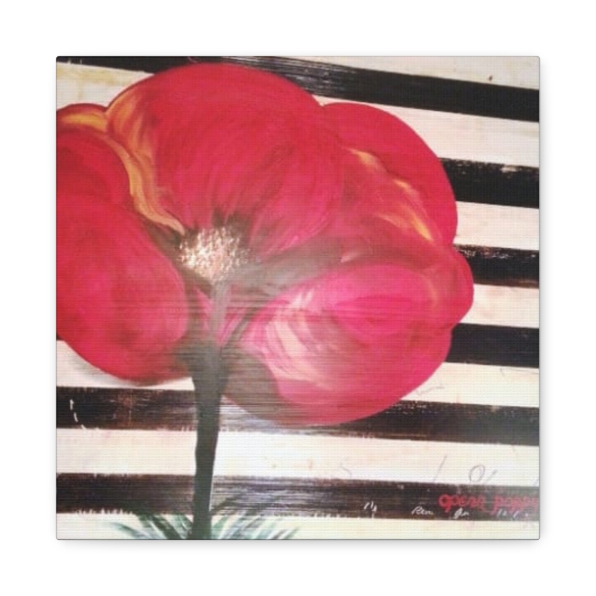 "Opera Poppy" by Michelle Valentine - Canvas Print - Image 2