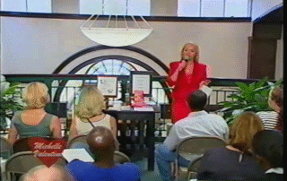 Michelle Valentine speaking at Barnes & Noble
