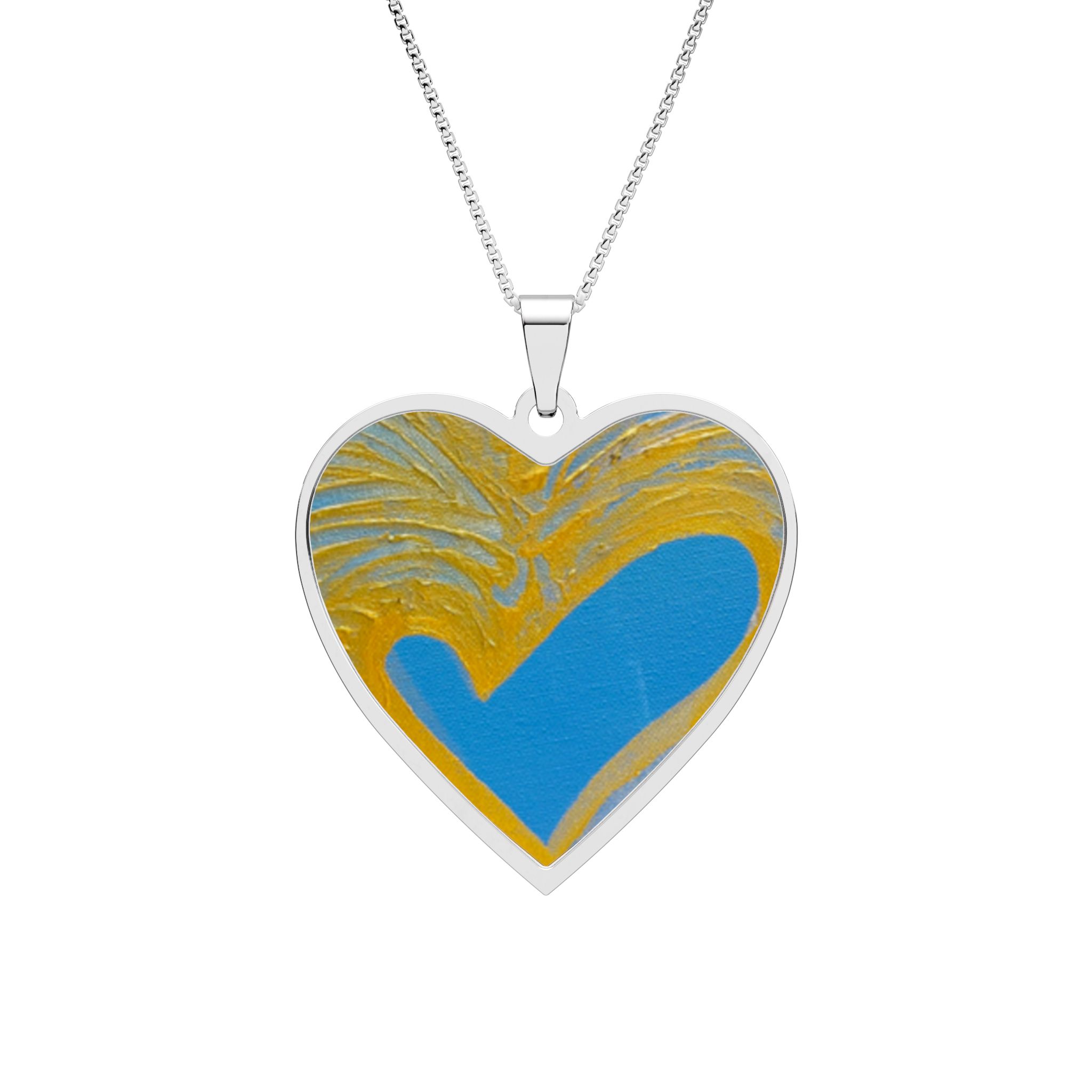 Heart Pendant Necklace "Gold Heart" - Image 4