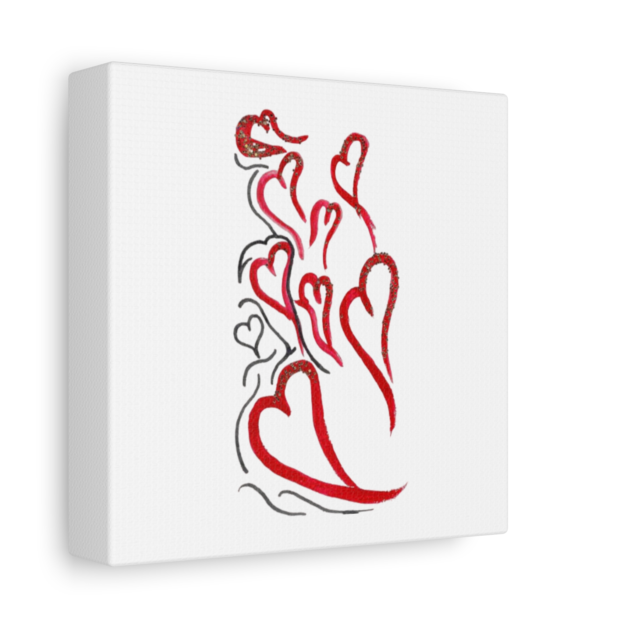 Canvas Print "Flying Hearts"