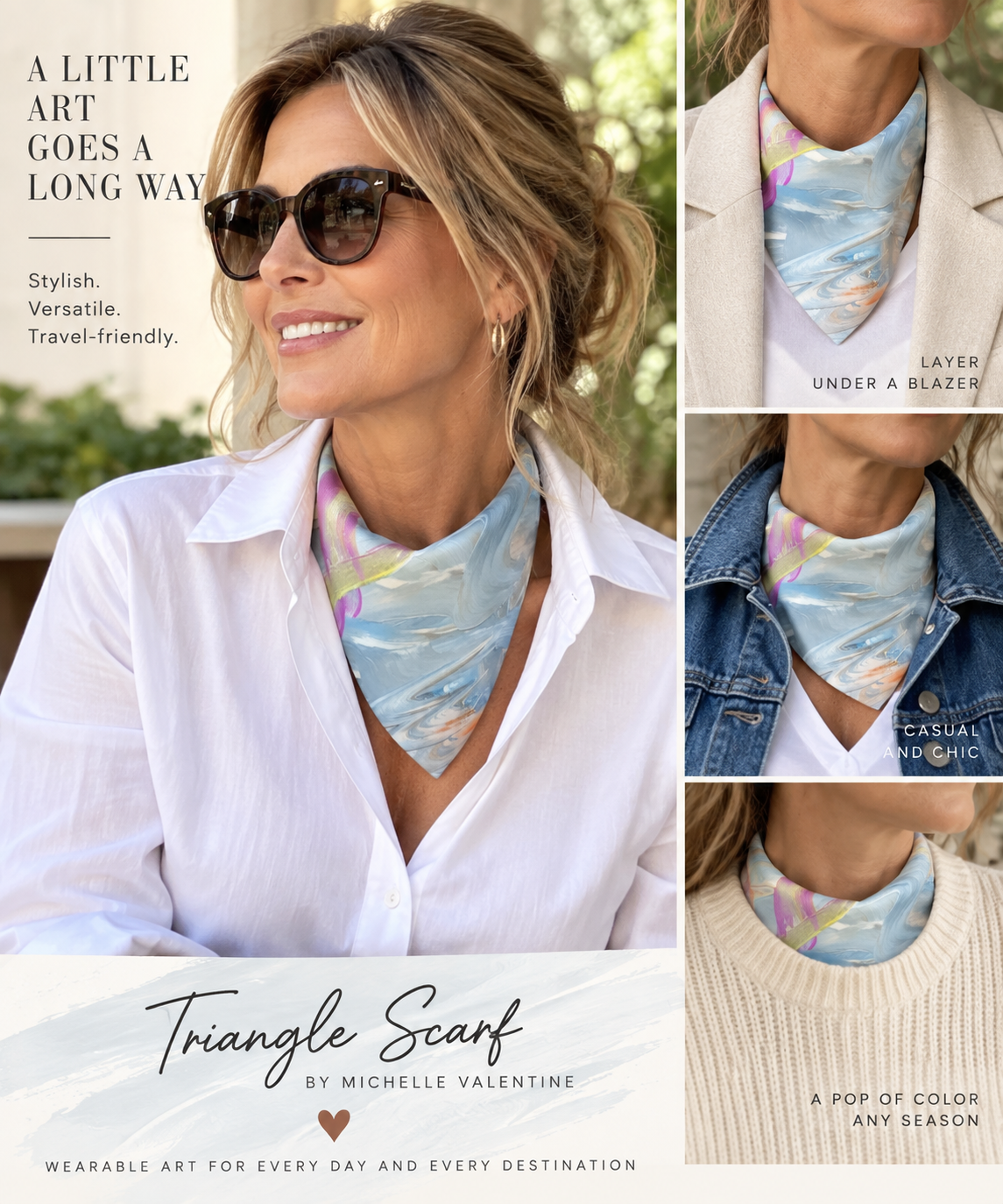 Triangle Scarf “Easter Sun” - Image 2