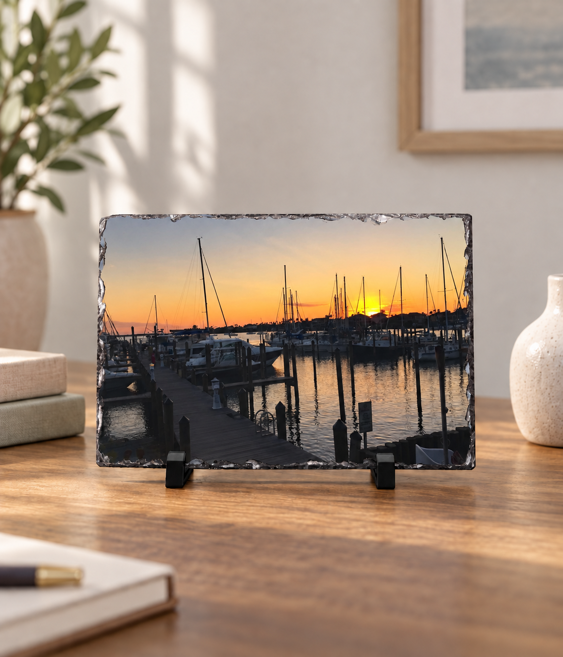 Slate Art "Marina Sunset" - Image 2