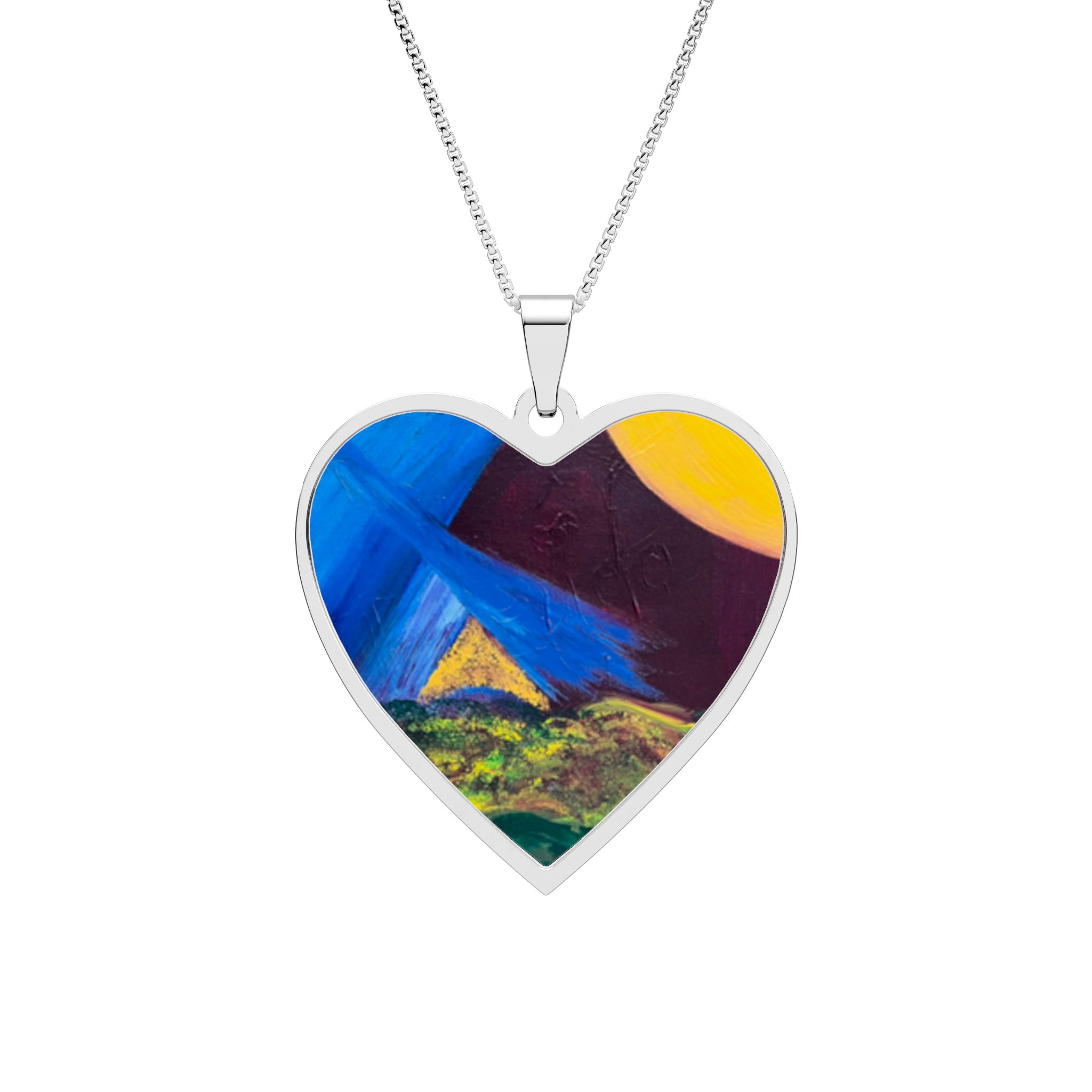 Heart Pendant Necklace "Purple Bay" - Image 2