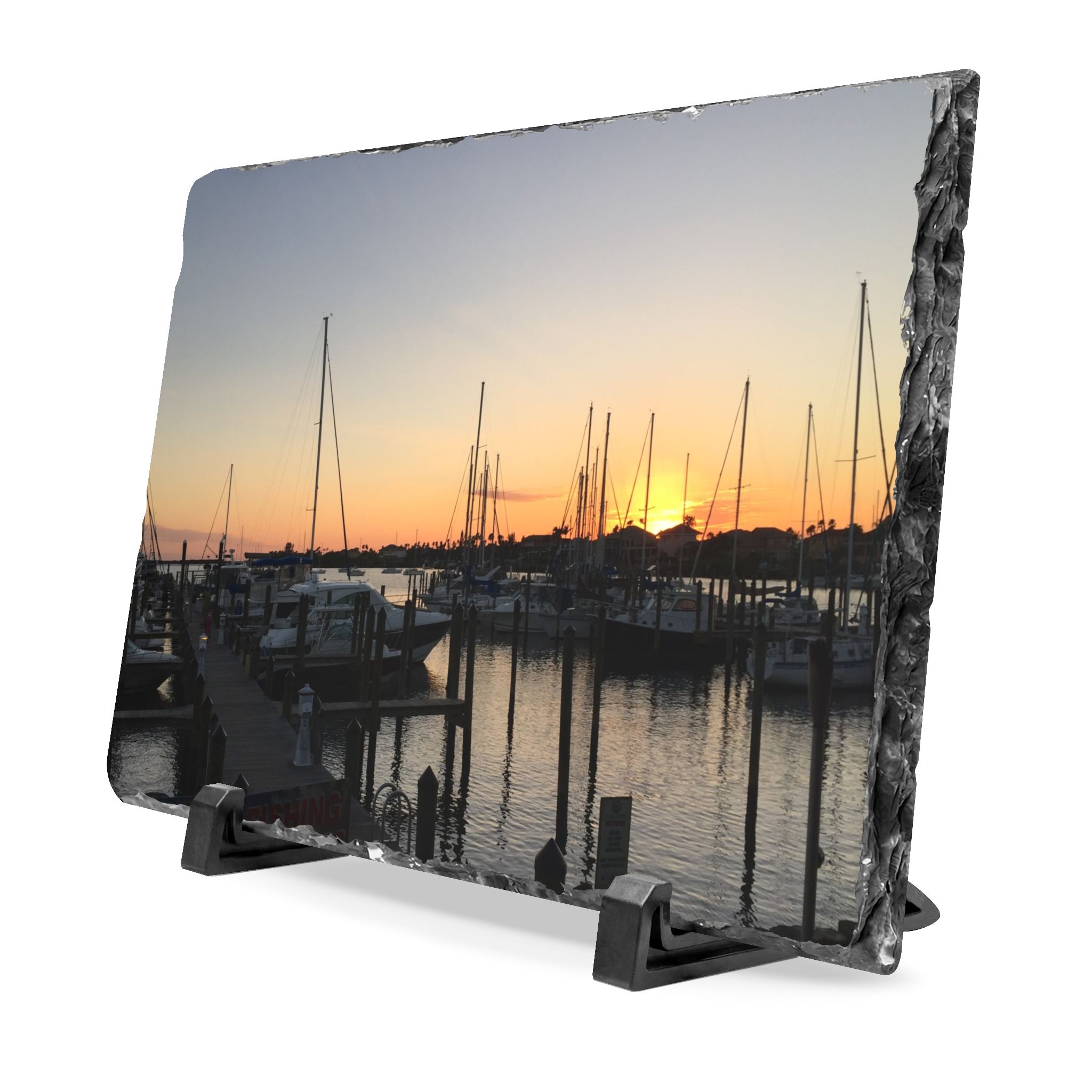 Slate Art "Marina Sunset" - Image 3