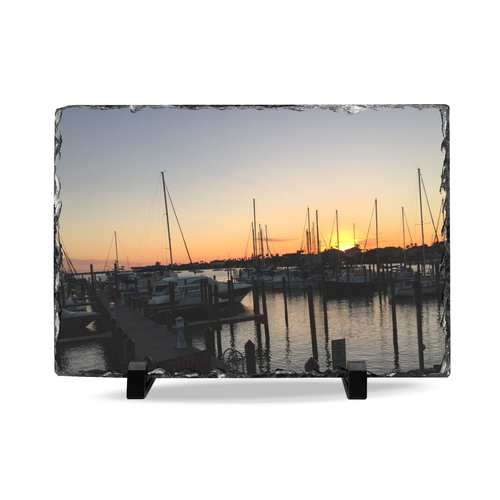 Slate Art "Marina Sunset"