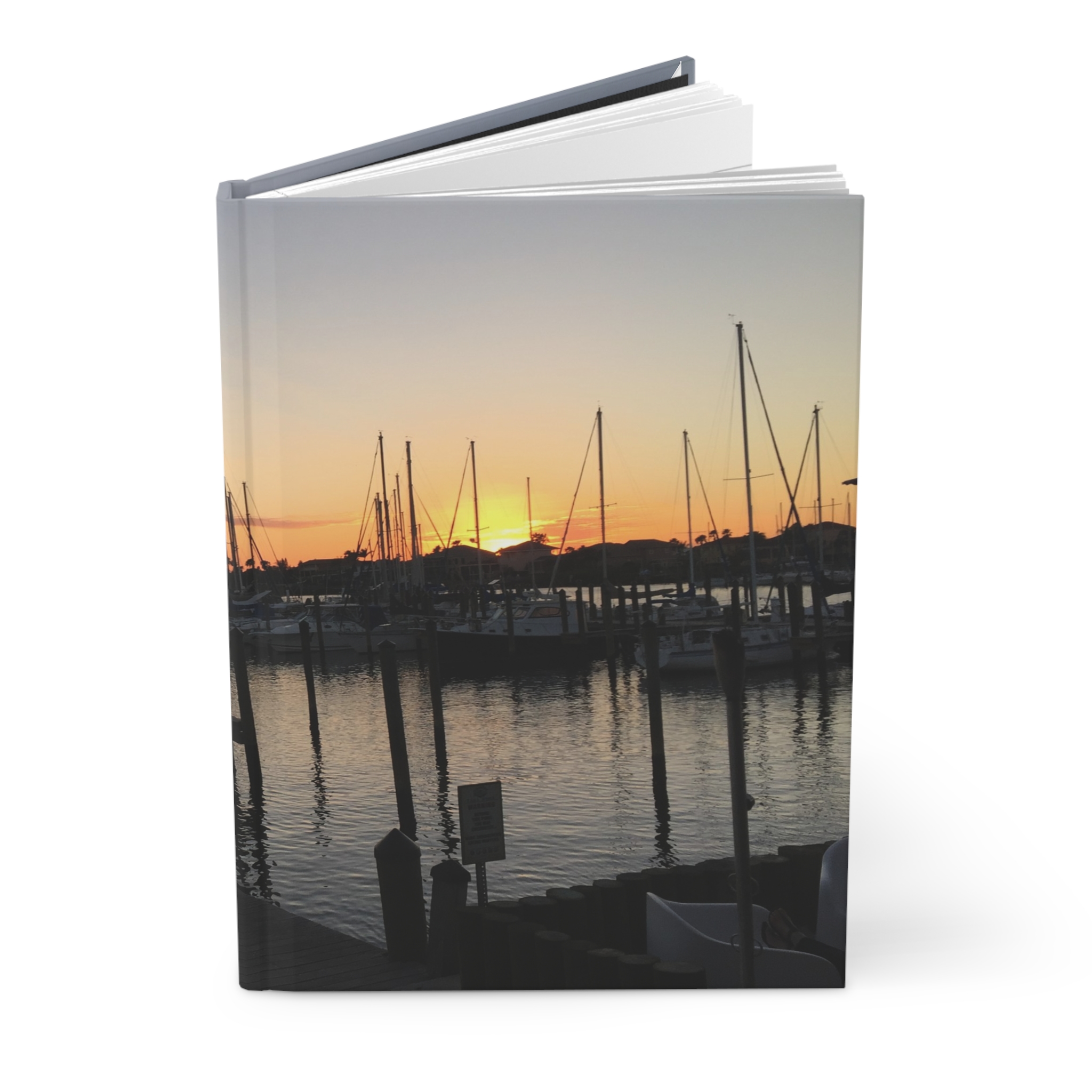 Hardcover Journal "Marina Sunset"