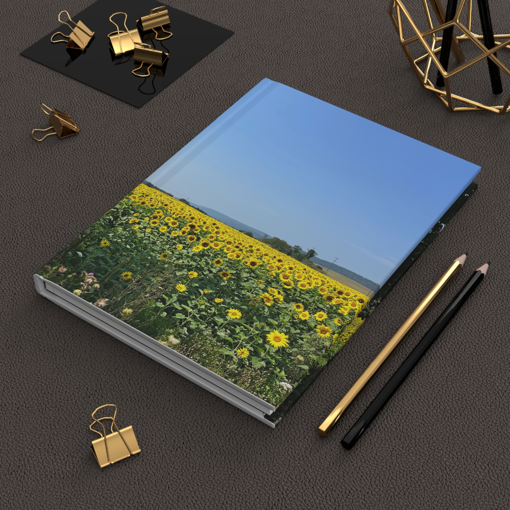 Hardcover Journal "Yellow Flower Field" - Image 6