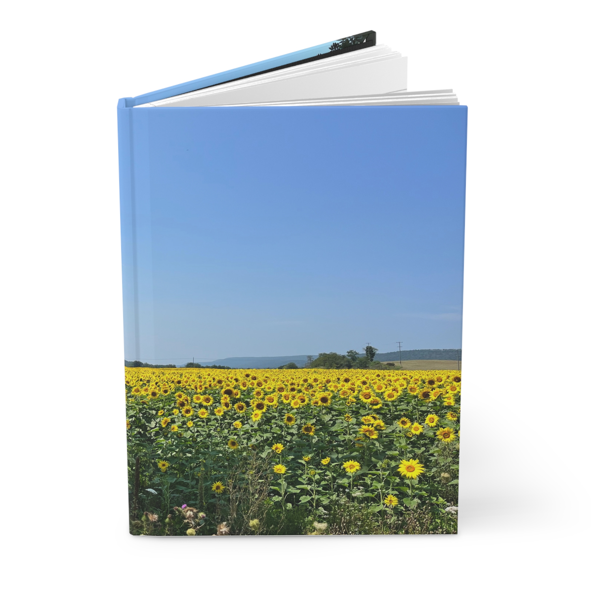 Hardcover Journal "Yellow Flower Field"